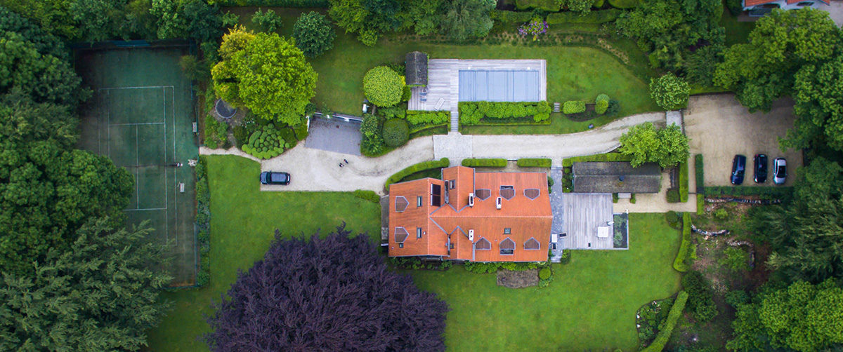 Aerial view of a property